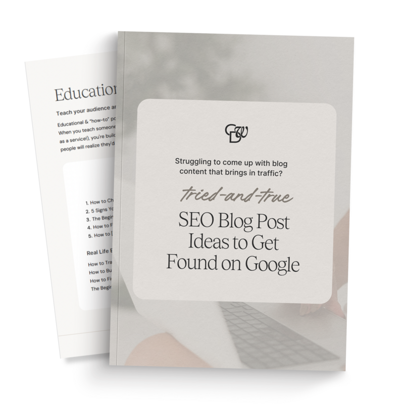 SEO Blog Post Ideas Graphic