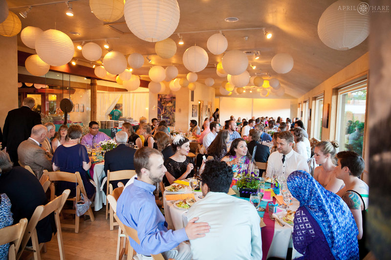 Wedding Reception on the 2nd Floor of Rembrandt Yard in Boulder Colorado