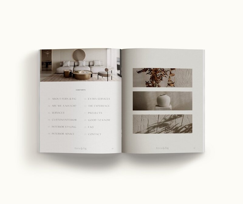 Earthy Showit template for interior designers Fern & Fig 3
