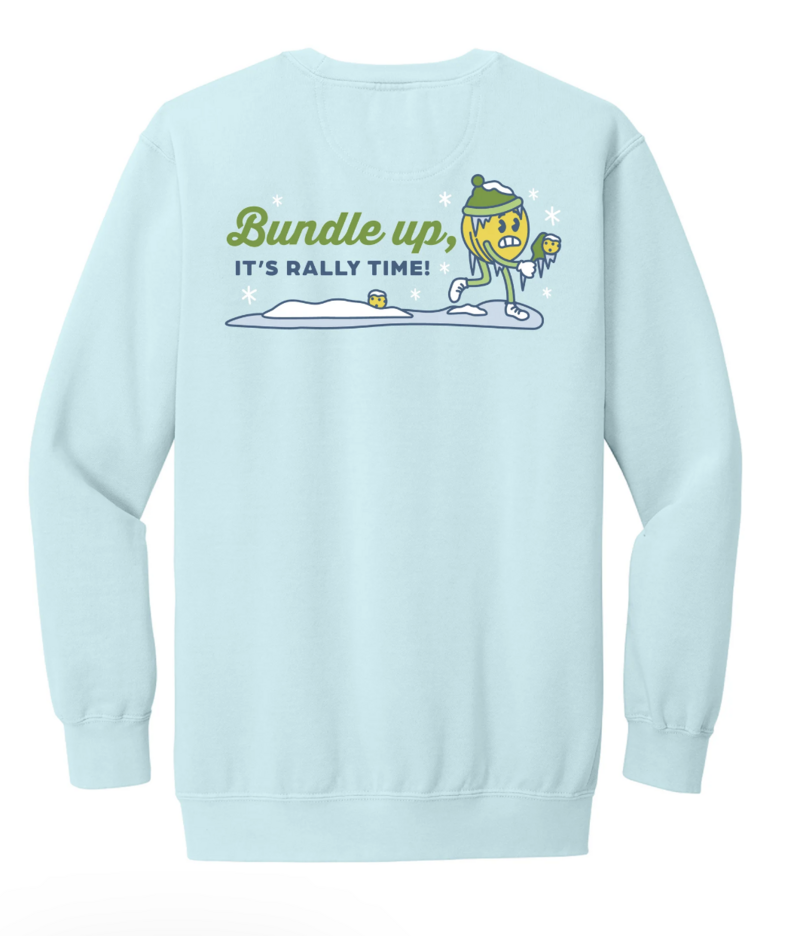 aqua "bundle up" crewneck sweatshirt unisex
