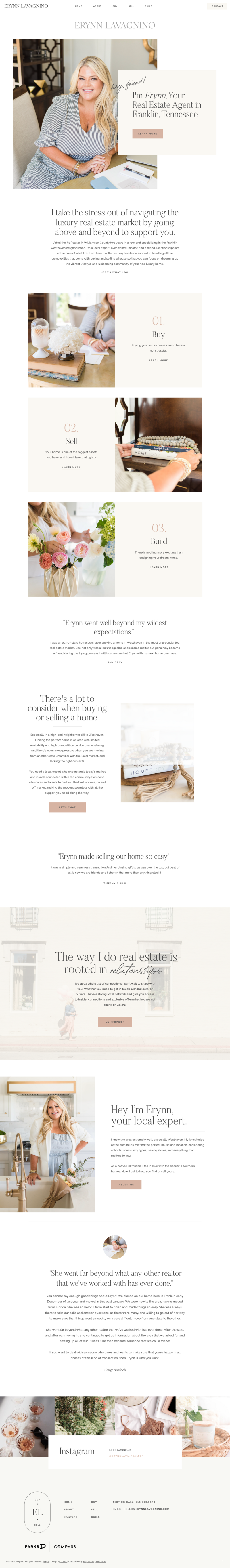 Showit web design for real estate agent