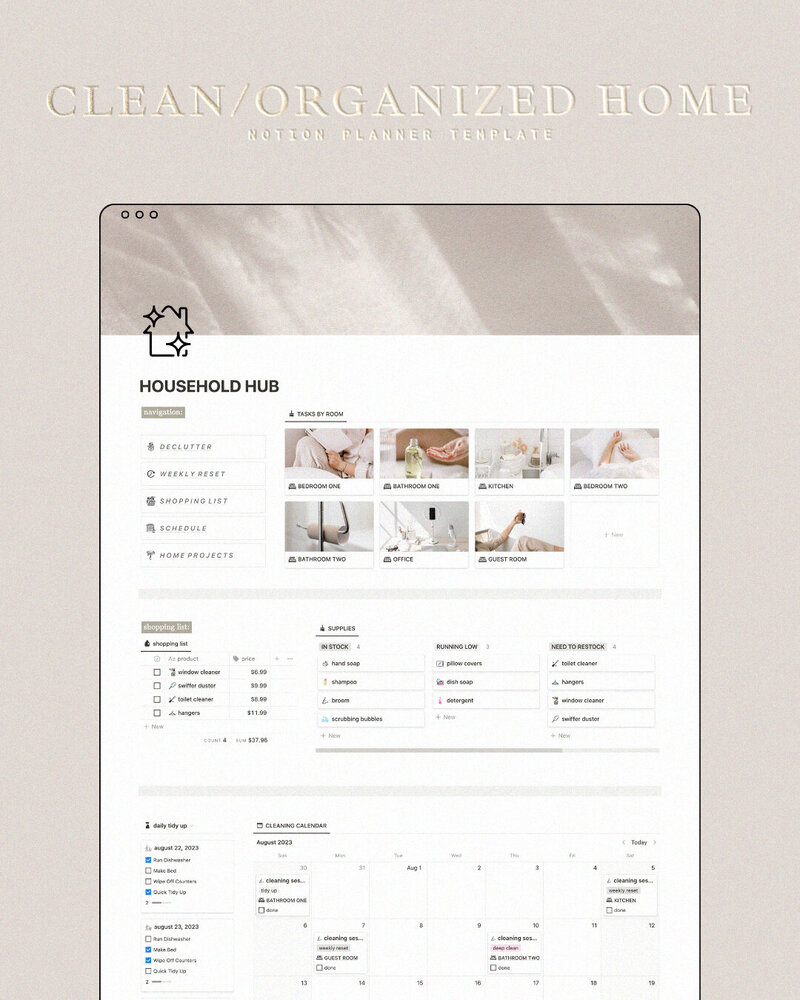 organized home homepage