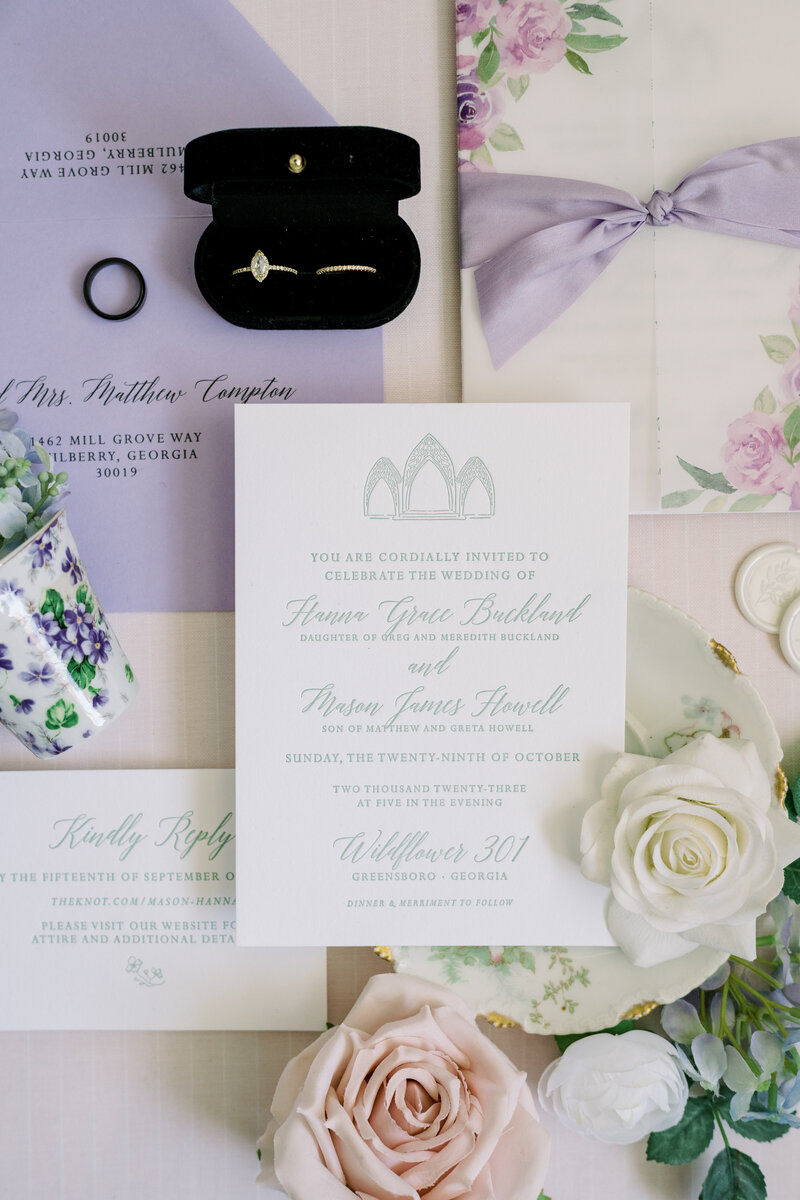 Dahlonega GA custom wedding invitation designer