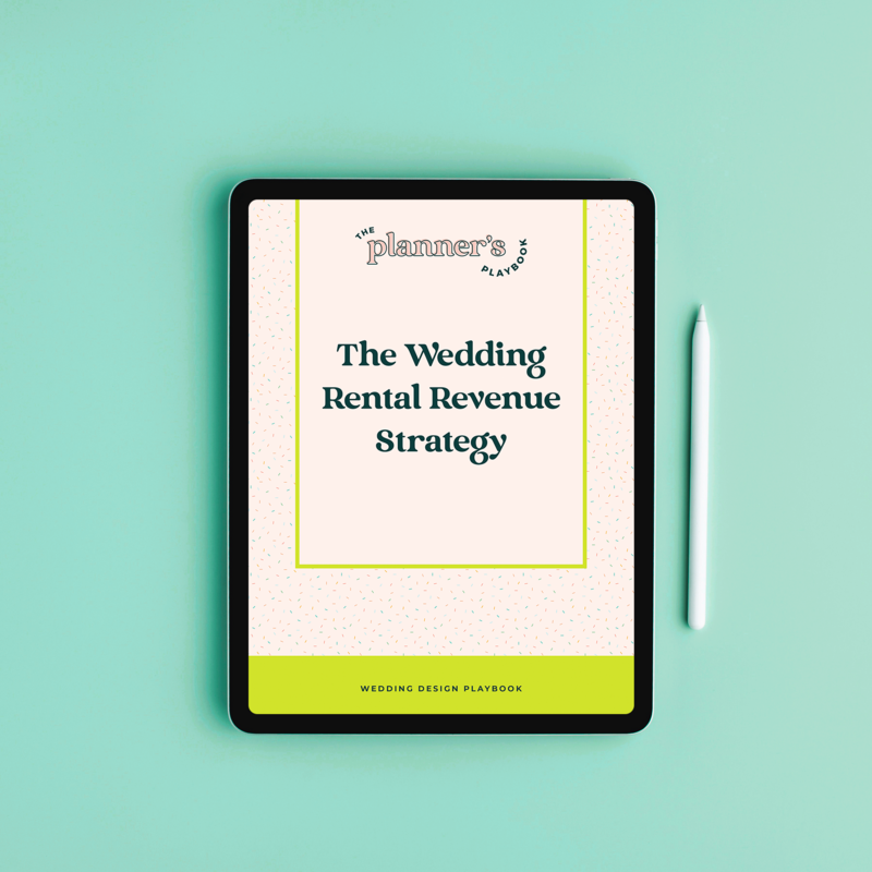 The Wedding Rental Revenue Strategy
