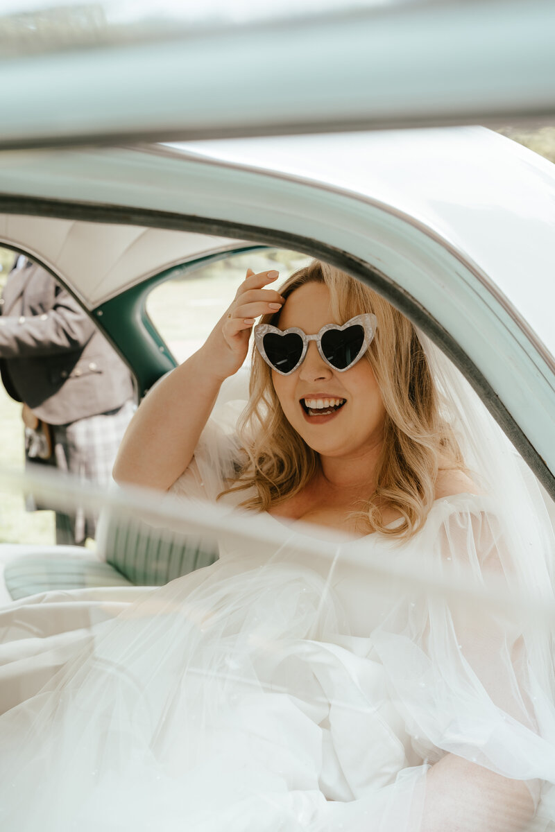 a bride moments before her ceremony at The Free Company Edinburgh 