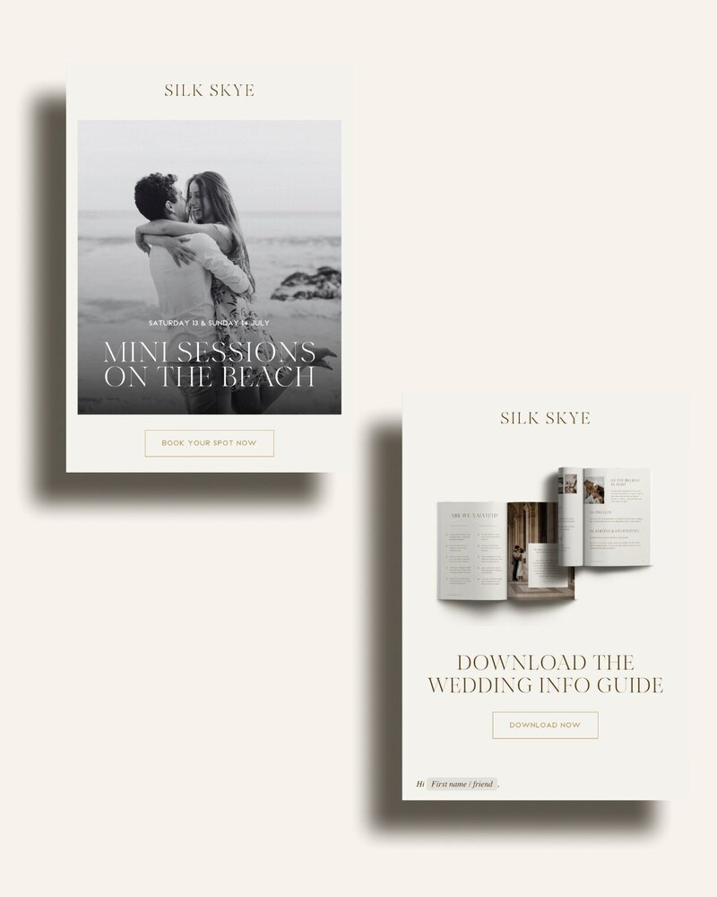 Aesthetic Flodesk templates for wedding photographers Silk Skye 5