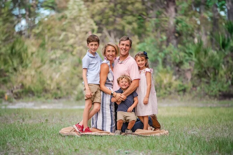 Family photos on the farm in Jacksonville, Florida