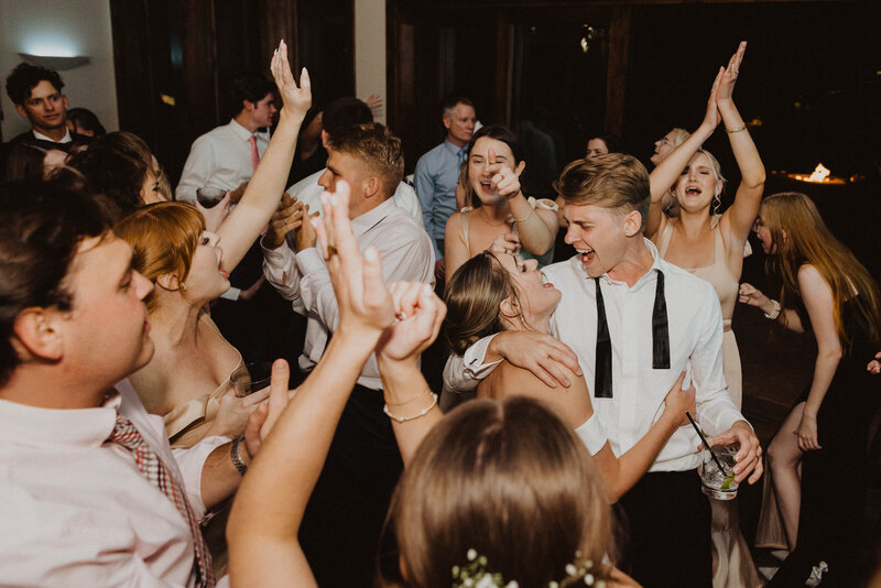 dance floor with bride and groom at denver colorado wedding