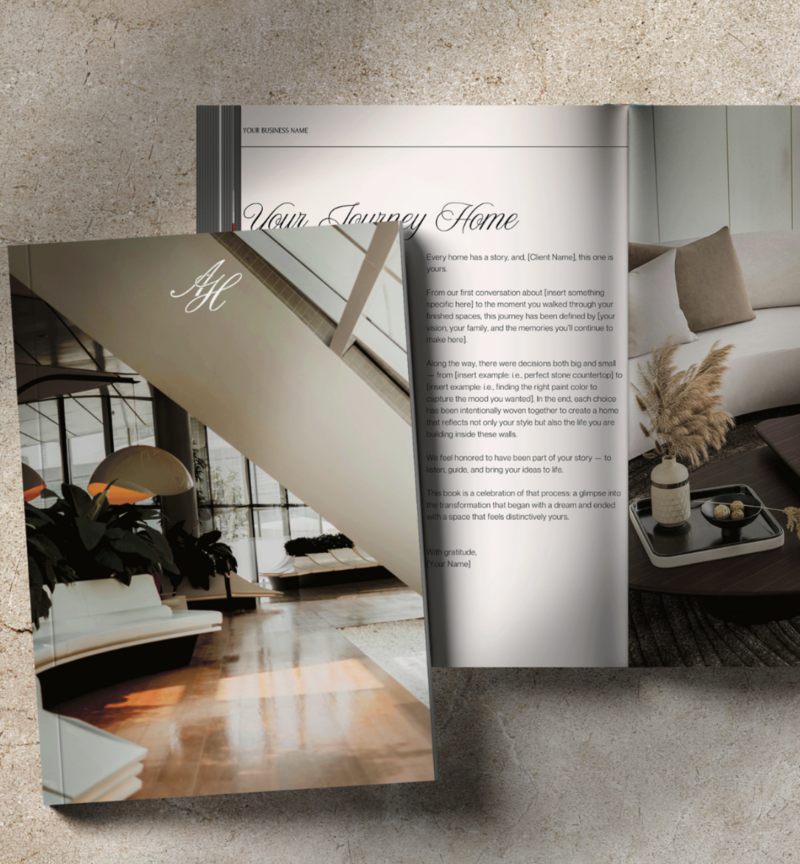 Memory Book Template for Interior Designers | Ochre & Beige