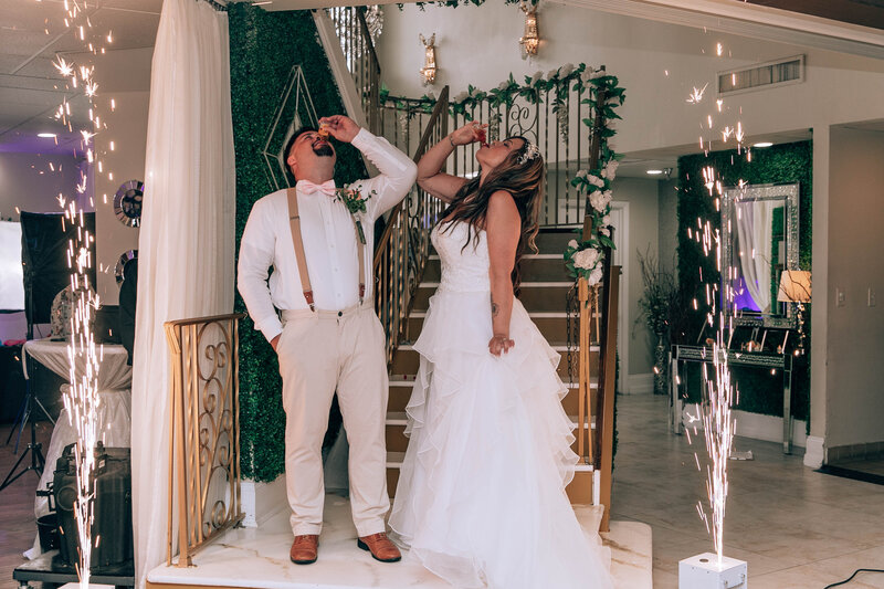 Groom cries as his bride walks down the aisle during ceremony