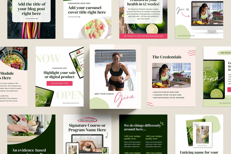 Ellie Jane Canva templates for instagram