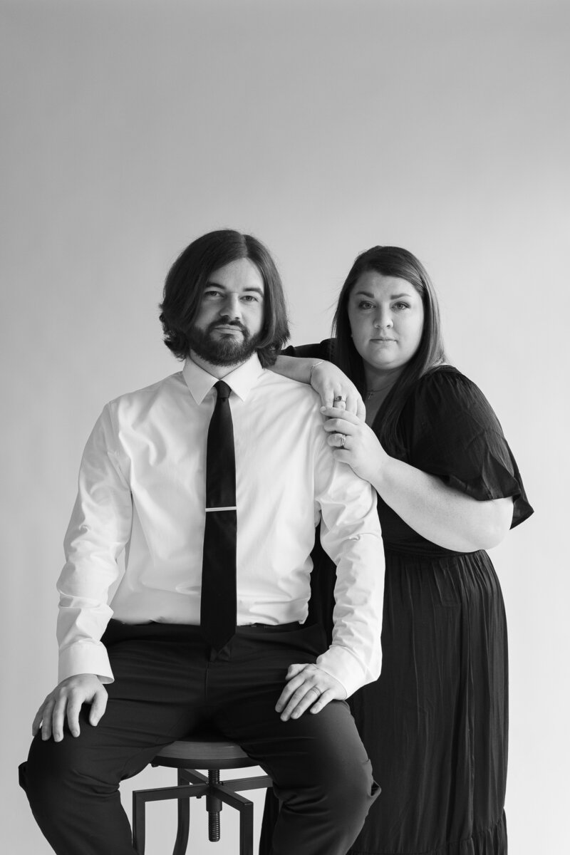 Headshot of James and Emily of Emily Hancock Photography by Robin Skievaski Photography.