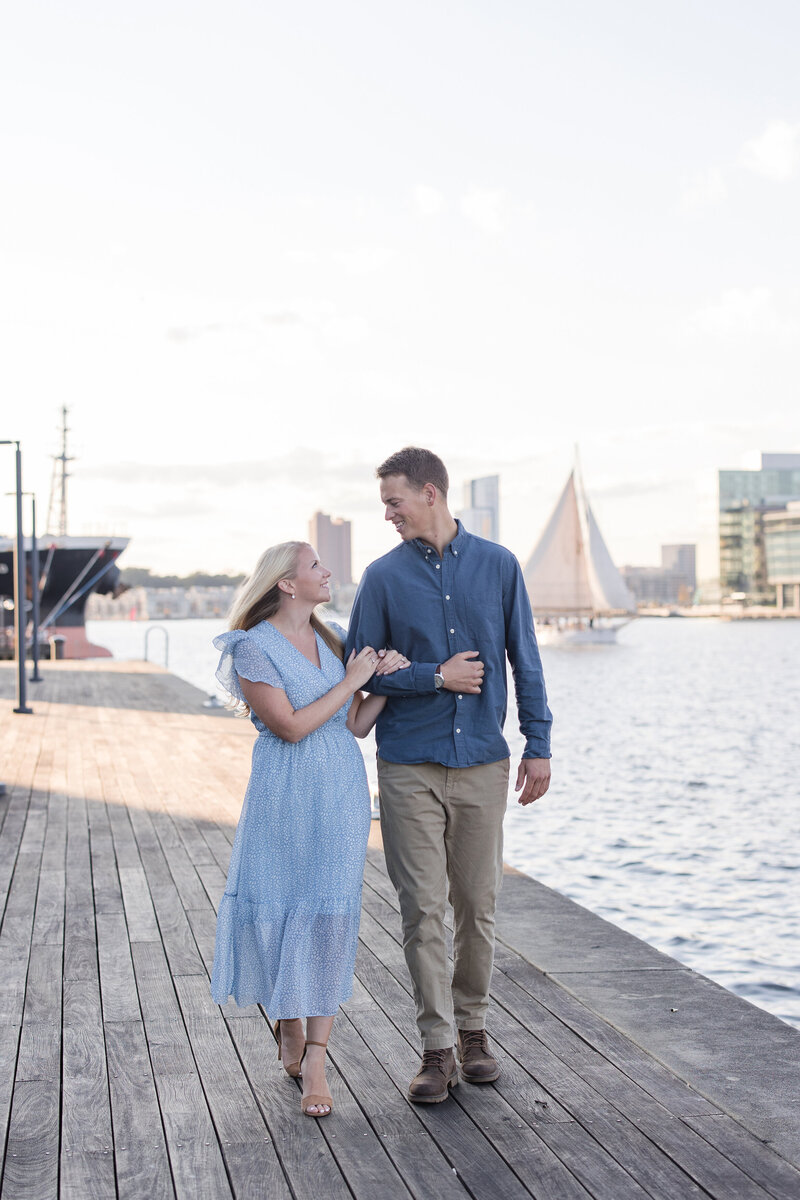 Baltimore engagement photos at Under Armour by Annapolis, Maryland photographer, Christa Rae Photography