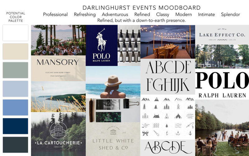 moodboard design for Darlinghurst Events