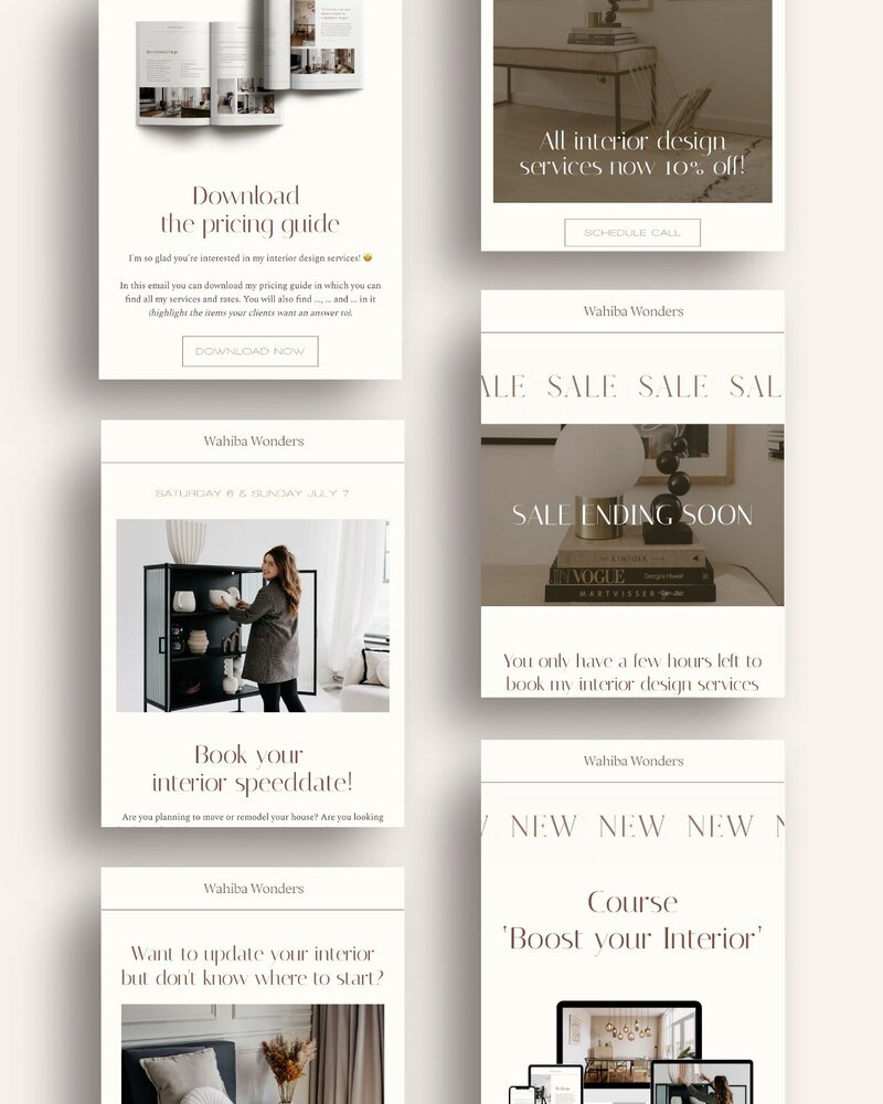 Flodesk email templates Wahiba Wonders 3
