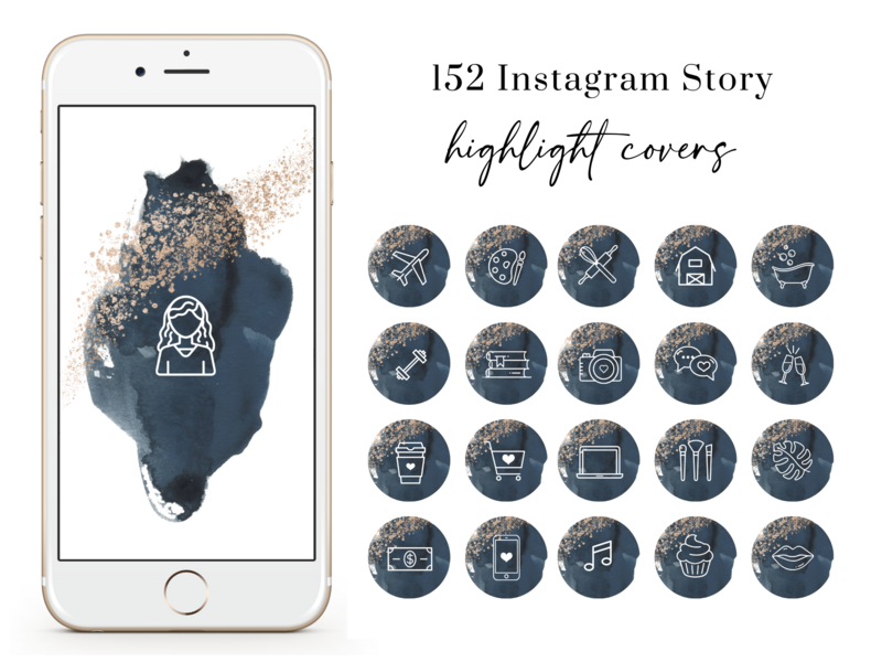 Highlight Covers For Instagram - Watercolor Instagram Highlight Icons - Studio Mommy