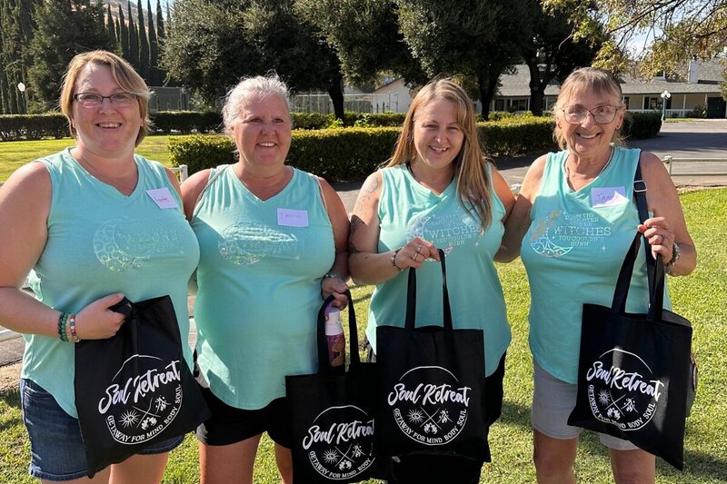 soul sisters with soul retreat bags