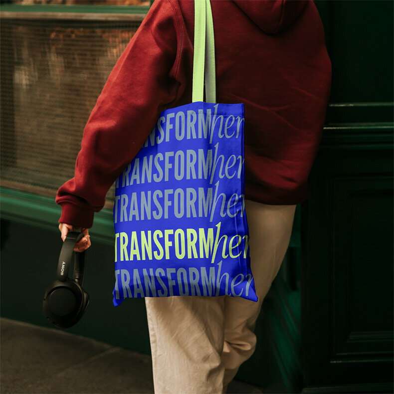Identité visuelle TransformHer réalisé par Sagittae Design