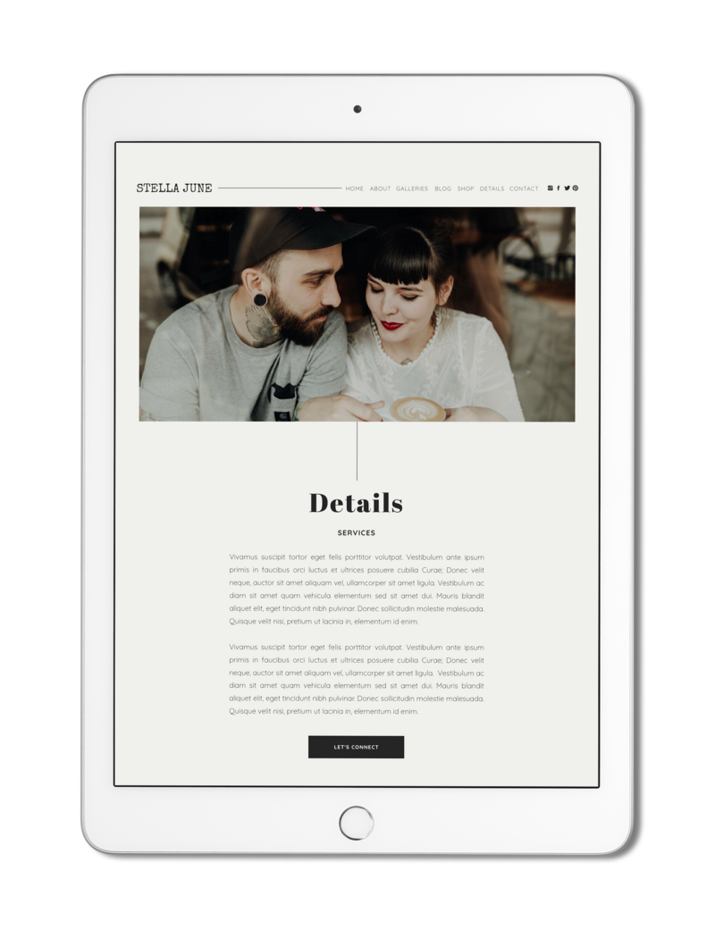 The Roar Showit Web Design Creative Website Business Template Ipad Stella 6