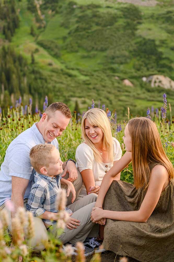 utah family photos in lavender fields