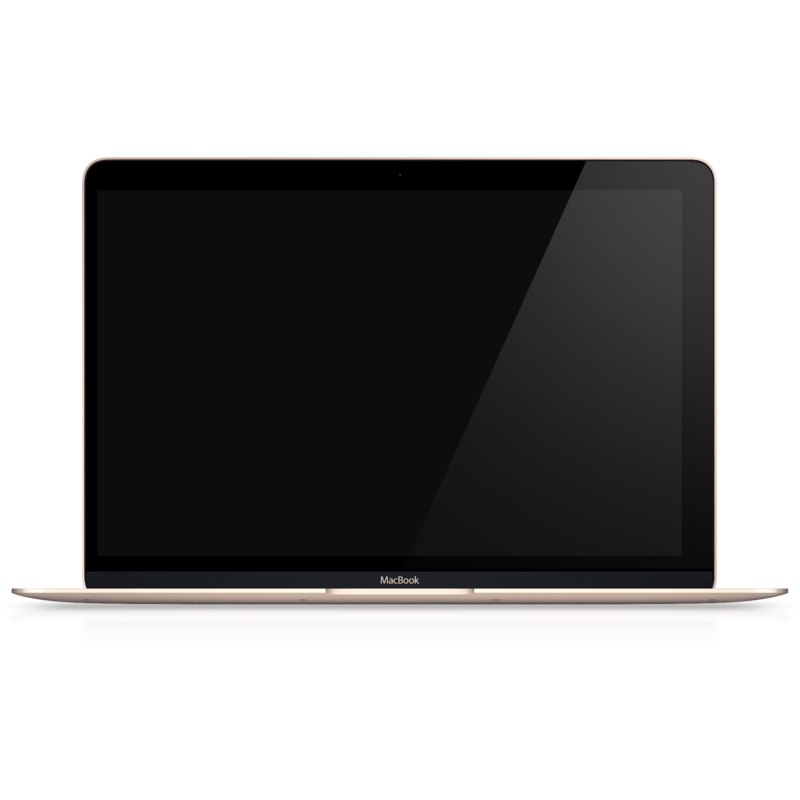 Macbook laptop framing for design portfolio to load on screen