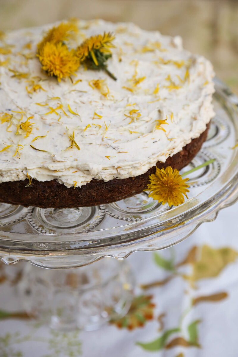 Dandelion Flower Cake Recipe from The Loaded Trunk Lifestyle Magazine