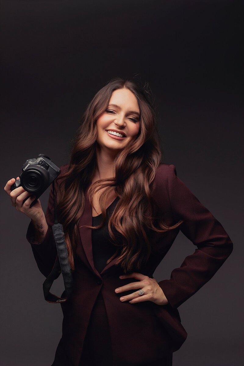 Luxury boudoir photographer Haili Barton in her Pflugerville studio