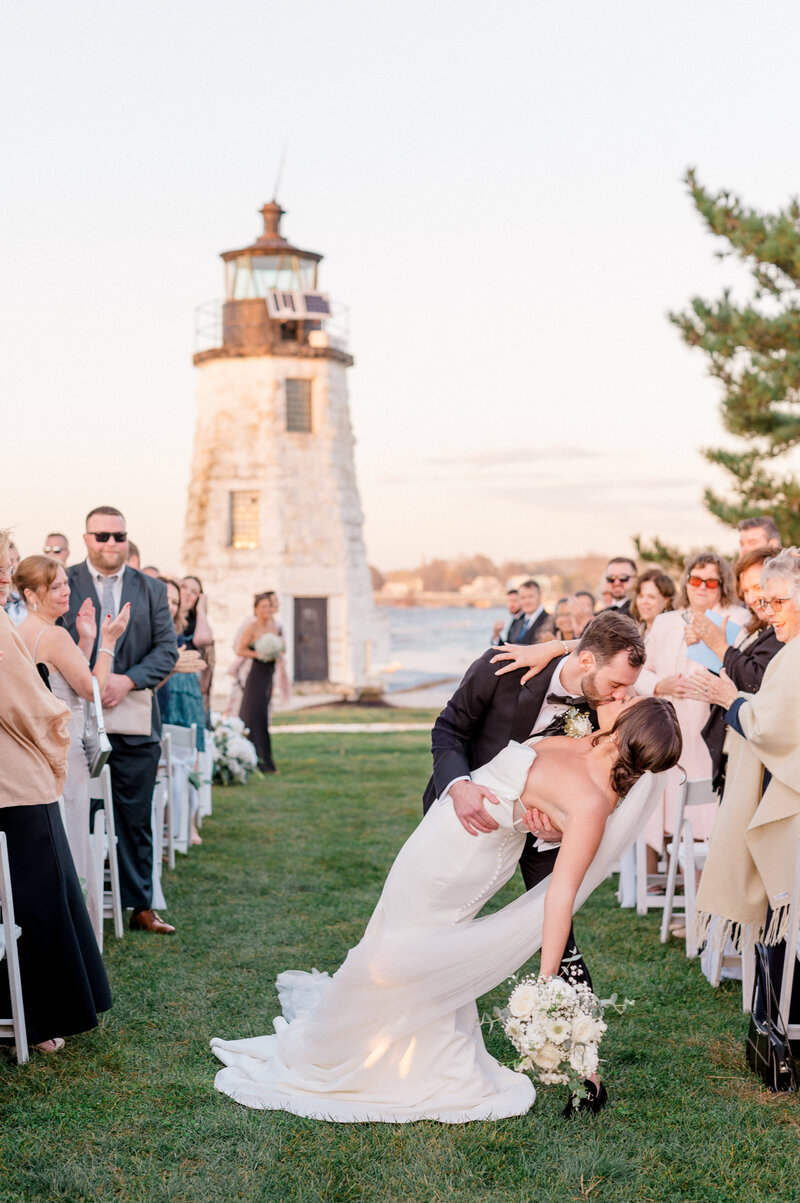 Connecticut wedding with  bride and family