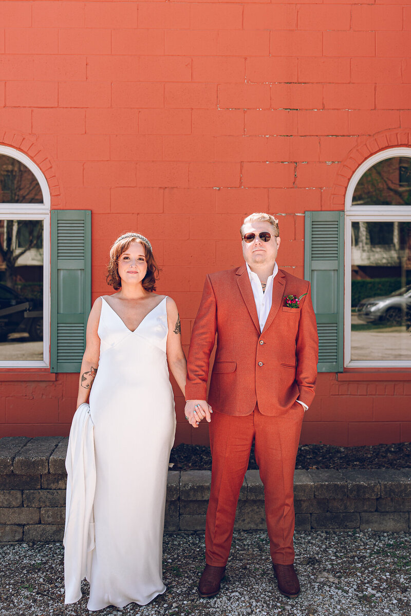 A couple has their wedding ceremony and reception at Fitzgerald's in Berwyn Illinois