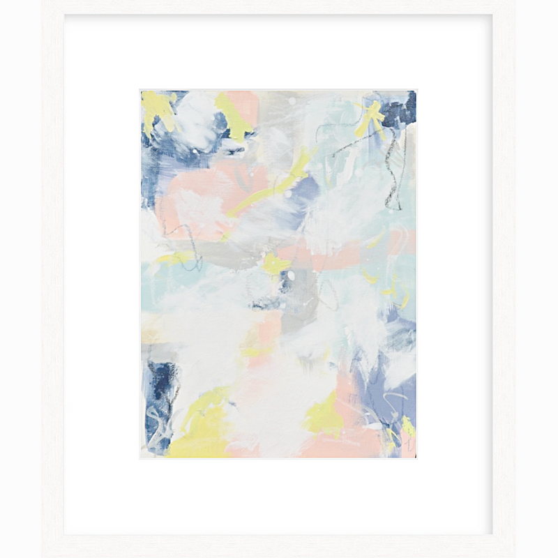 abstract art for nursery, light pink, purple, and blue abstract art