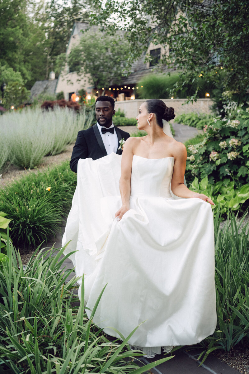 Bride at her ceremony - photographed by Detroit wedding photographer Jane Victoria