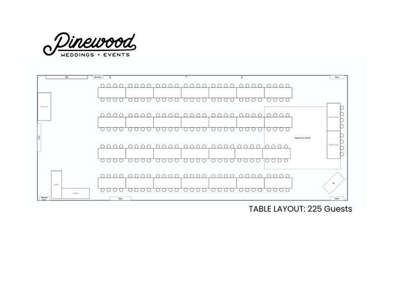 Pinewood Weddings and Events - Modern Wedding and Event Venue in Minnesota's Pine Forest - Talbe Layouts - 22
