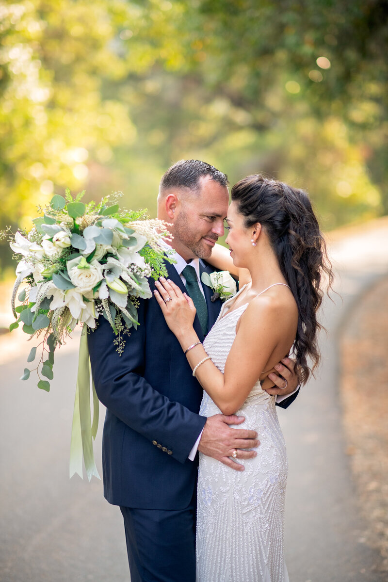 Bride & Groom in a beautiful, natural field in Northern California