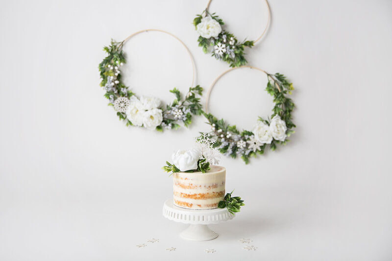 cake smash floral hoops