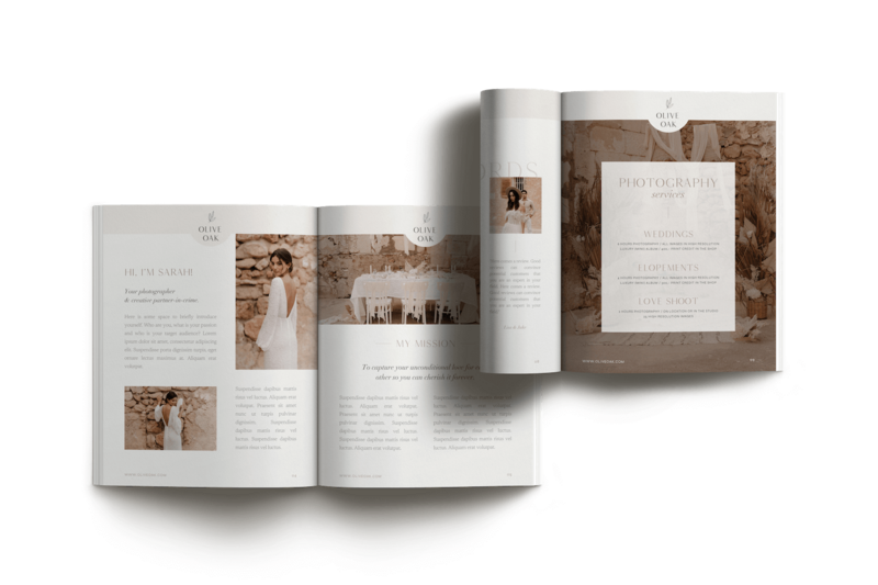 Brochure template voor interieur designer