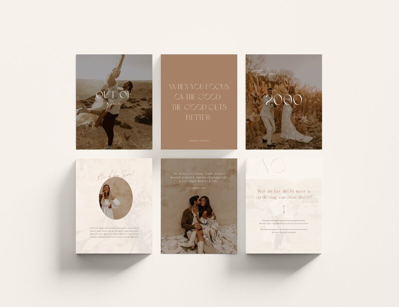 Boho Instagram templates voor fotografen