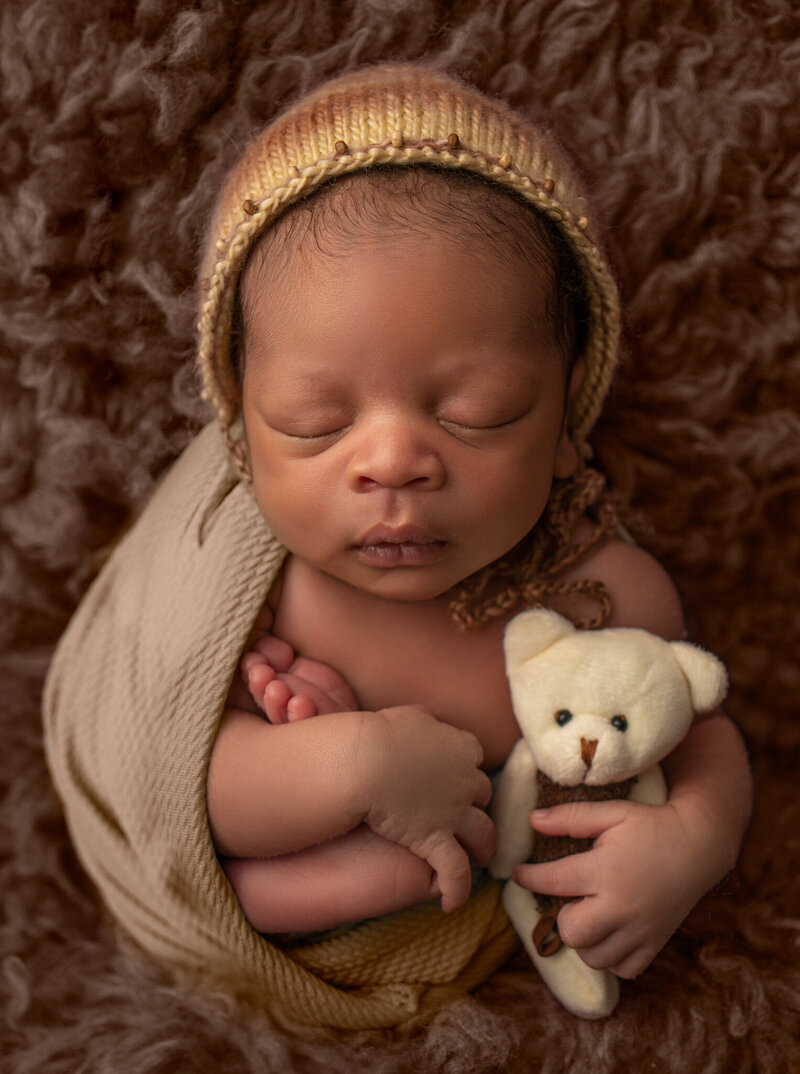 Newborn portrait session in your home.