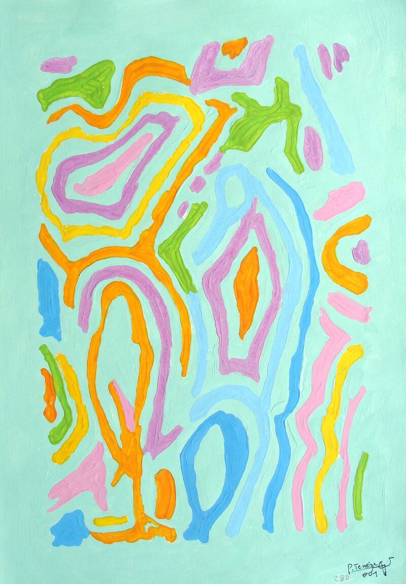194 2001Rêve minéral  B Acrylique Fonds Colorés (11)
