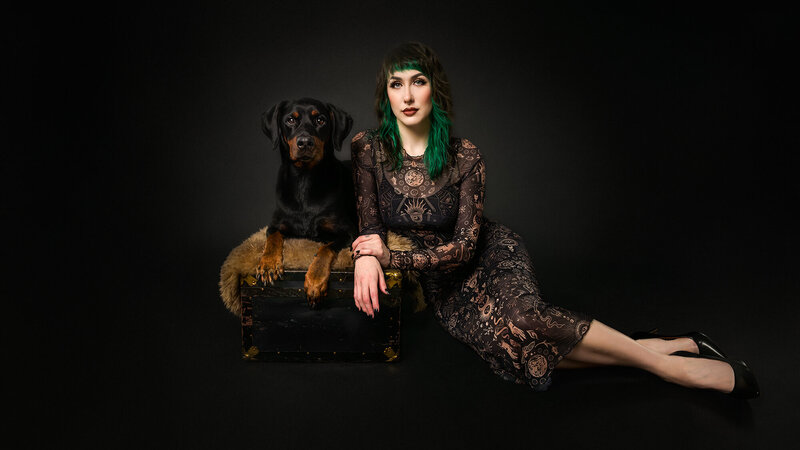 This stunning portrait, shot in Vancouver, captures the deep bond between a woman and her Doberman in a sophisticated, low-key setting. Discover how Pets Through the Lens creates timeless, artistic portraits that celebrate the unique connection between humans and their furry companions.