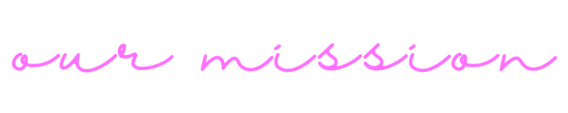 our mission in cursive text