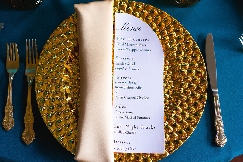 Mesinna Inn Wedding Place Setting