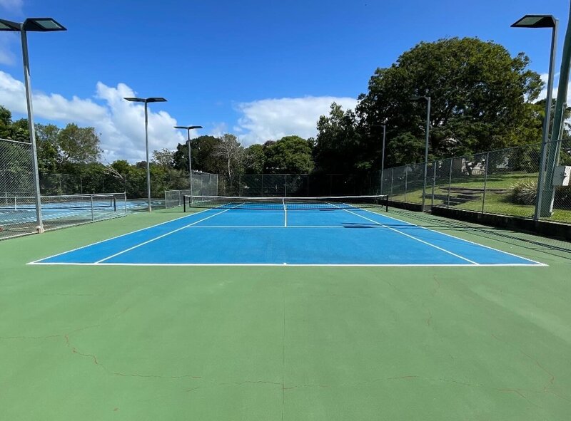 Pressure Wash tennis court in Brisbane. 