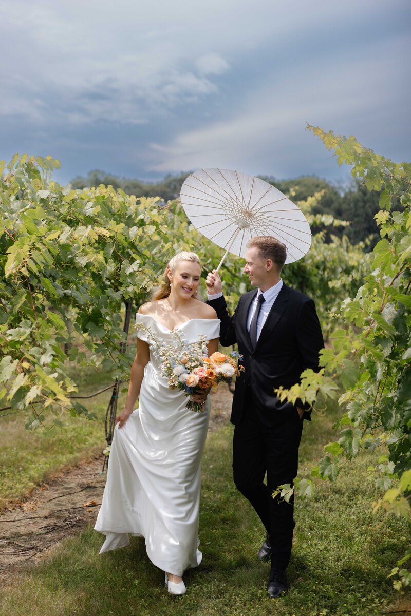 Minnesota wedding couple about to kiss
