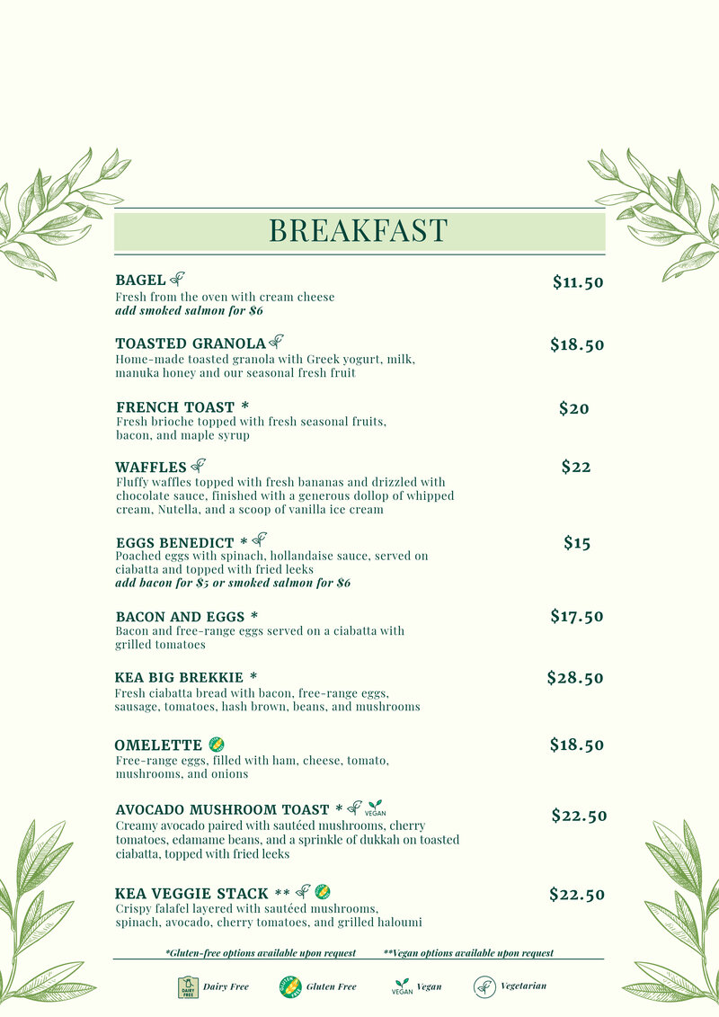 Stack of fluffy pancakes with syrup and berries – Kea Café
French toast with banana and maple syrup – breakfast at Kea Café Te Anau
Homemade scones with jam and cream – cabinet food at Kea Café