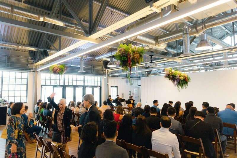 wedding ceremony at the wallace venue