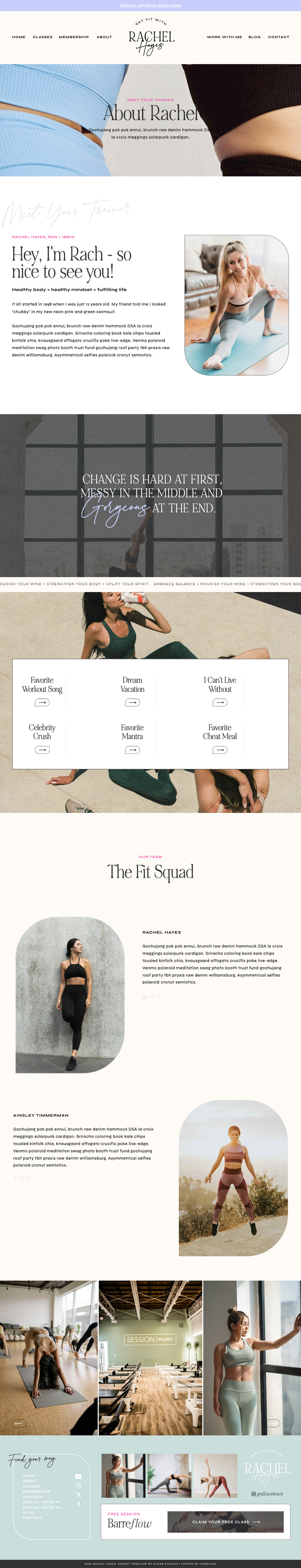 Fully customizable contact page for Showit websites