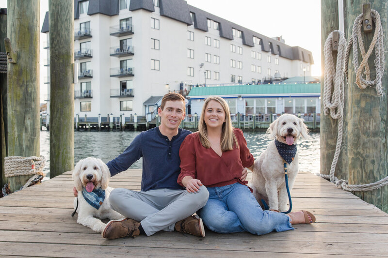 Downtown Annapolis engagement photos with dogs by Maryland photographer, Christa Rae Photography