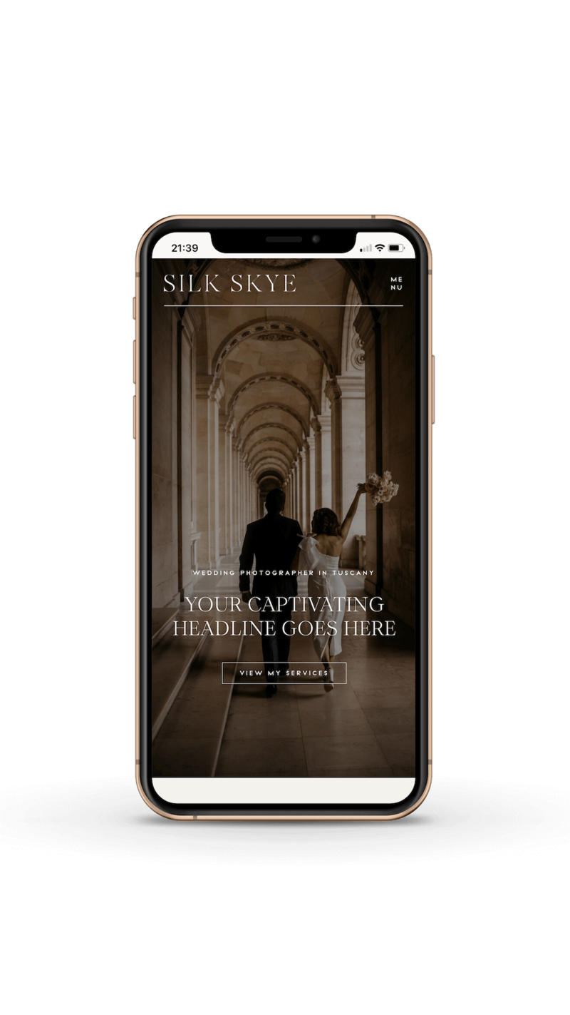 Aesthetic Showit template for photographers