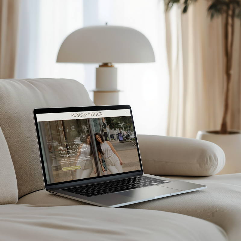 Showit Website for Morgan Burton designed by wild powerful studio