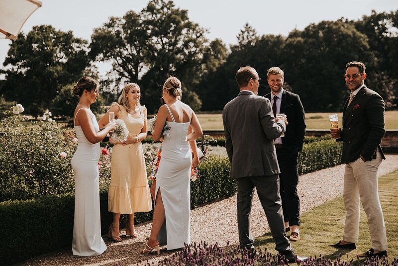 Guests outside at Iscoyd Park